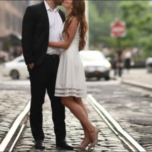 White dress sheer inserts at bottom!